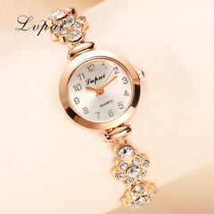 Gorgeous rose gold & silver women's braclet watch