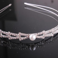 Crystal and pearl-covered headband