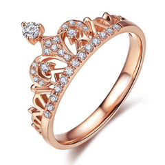 Rose gold crown ring