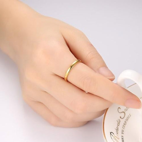 18K gold and silver-plated wedding ring