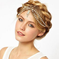 Golden chain headpiece