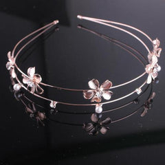 Crystal and pearl-covered headband