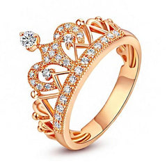 Rose gold crown ring