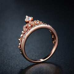 Rose gold crown ring