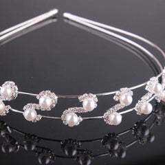 Crystal and pearl-covered headband