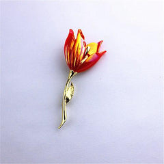 Delicate flower-shaped brooch